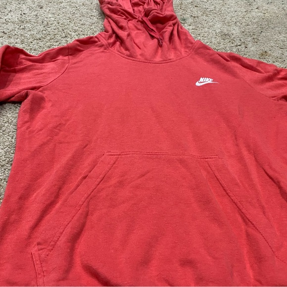 Nike Sportswear Club Pullover Hoodie - Red, Size M - Picture 4 of 5